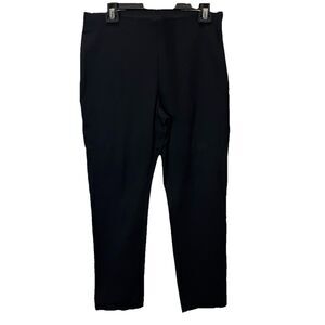 A New Day Black Stretch Crop Pull On Dress Work Trouser Pants Womens Size 10